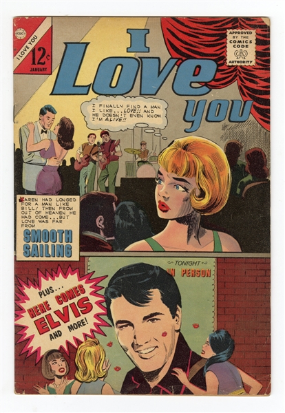 1966 "I Love You" Comic Book Issue #60 Featuring Elvis Presley Cover Appearance