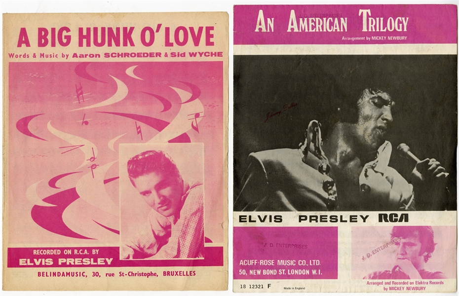 Lot of 4 Elvis Presley Sheet Music