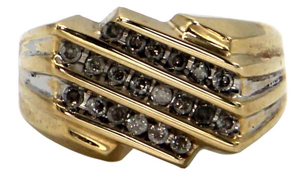 Elvis Presley Owned & Worn 10kt Gold Diamond Ring