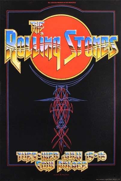 The Rolling Stones Original 1975 and 1989 Concert Posters (2)