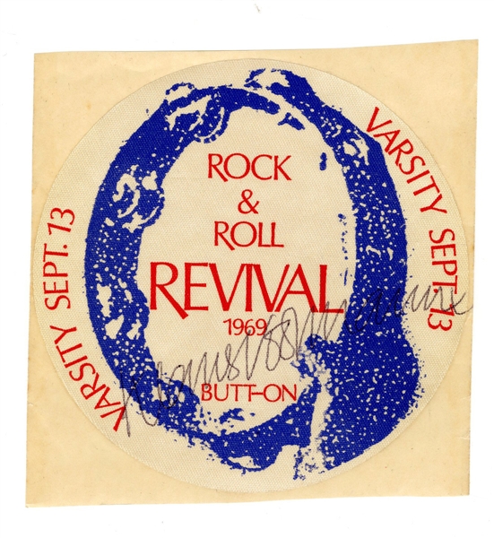 Klaus Voormann Signed "Rock & Roll Revival 1969" Backstage Pass