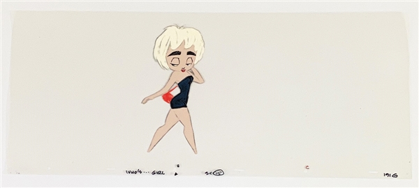 Madonna Whos That Girl Movie Opening Credits Hand Painted Production Animation Cel  #191 G 1987 
