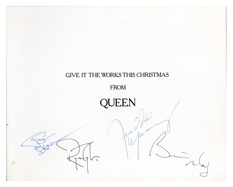 Queen 1984 Autographed Works Tour Christmas Card 