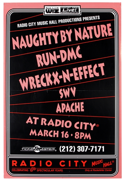 Original Run DMC Radio City Music Hall Concert Poster