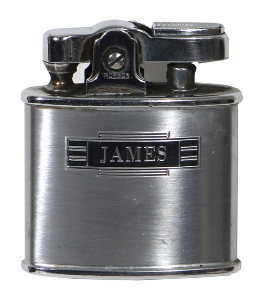 James Brown Owned “James Brown” Engraved Silver Lighter