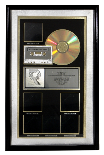 Metallica 6,000,000 Copies Sold RIAA Platinum Sales Award (Magic Mike Collection)