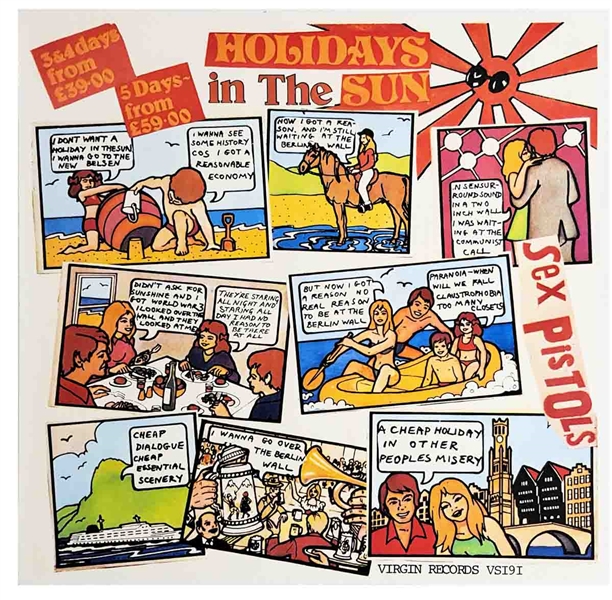 Sex Pistols 1977 Holidays In The Sun Promotional Poster