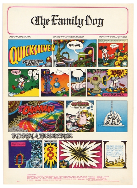 Quicksilver Messenger Service Original 1967 Rick Griffin "Morning Paper" Concert Poster