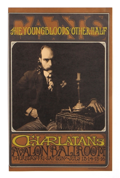 Charlatans Original 1967 Avalon Ballroom Concert Poster and Postcard