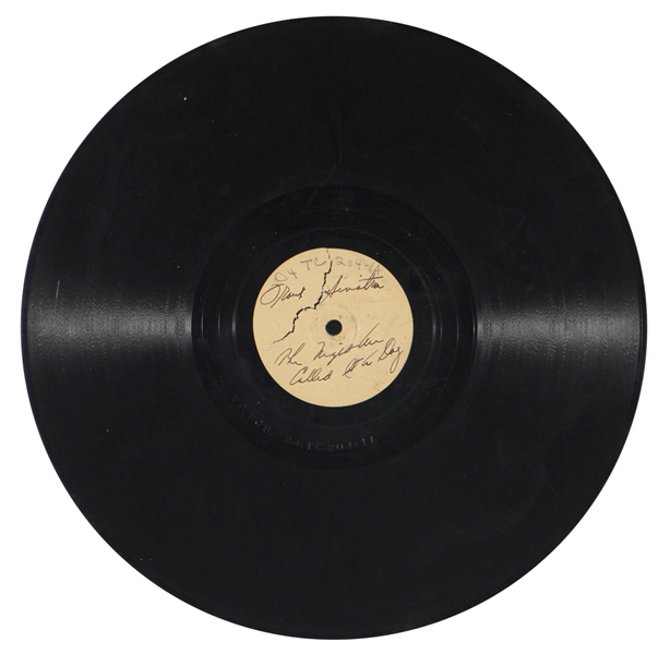 Frank Sinatra Original 12-Inch Acetate For “The Night We Called it a Day” Circa 1942