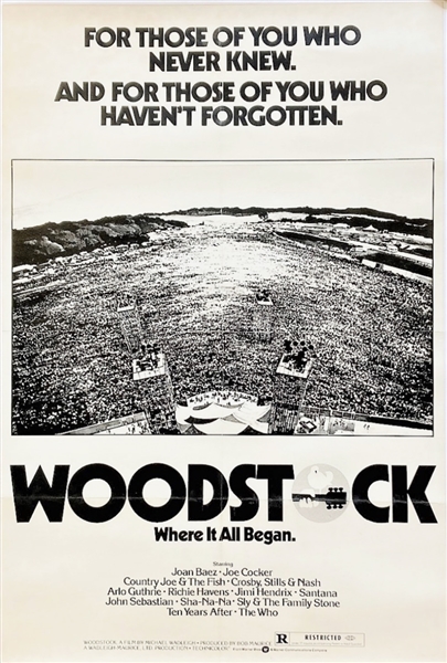Woodstock Black & White Movie Poster