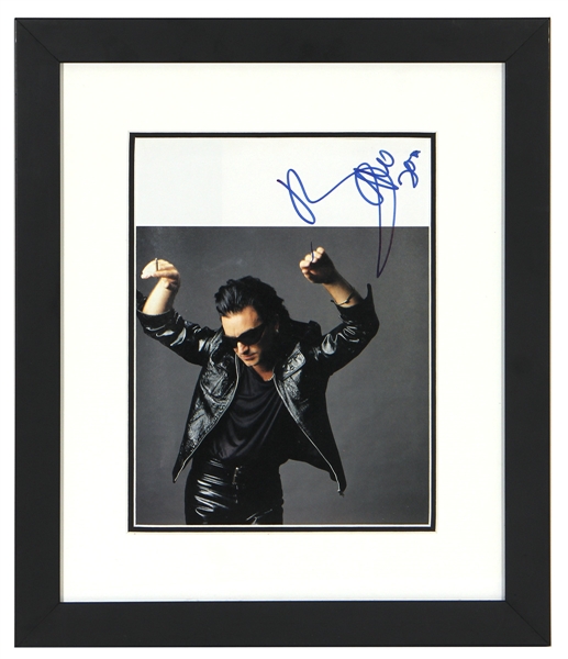 U2 Bono Signed "Zoo TV Tour" Magazine Photograph by Lynn Goldsmith