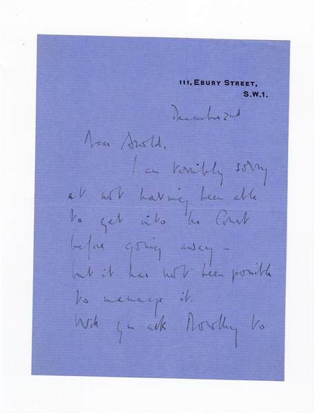 Playwright Noel Coward Autographed Letter Signed (ALS)