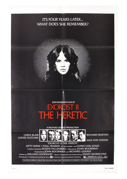 "Exorcist II: The Heretic" Rare Original One Sheet Movie Poster