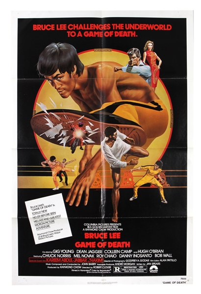 "Bruce Lee Game of Death" Rare Original One-Sheet Movie Poster