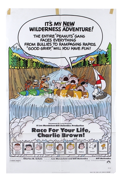 "Race for Your Life, Charlie Brown" Original One-Sheet Movie Poster
