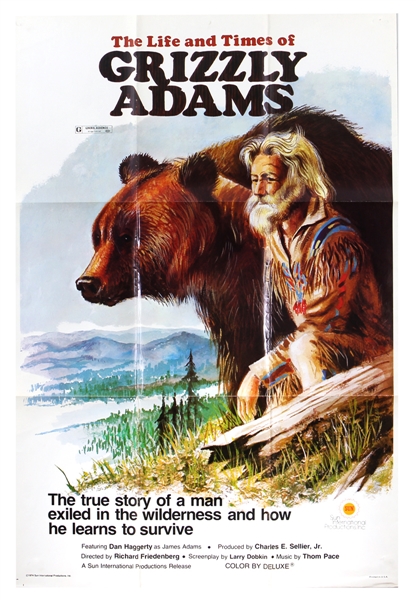 "The Life and Times of Grizzly Adams" Original Oversized Movie Poster