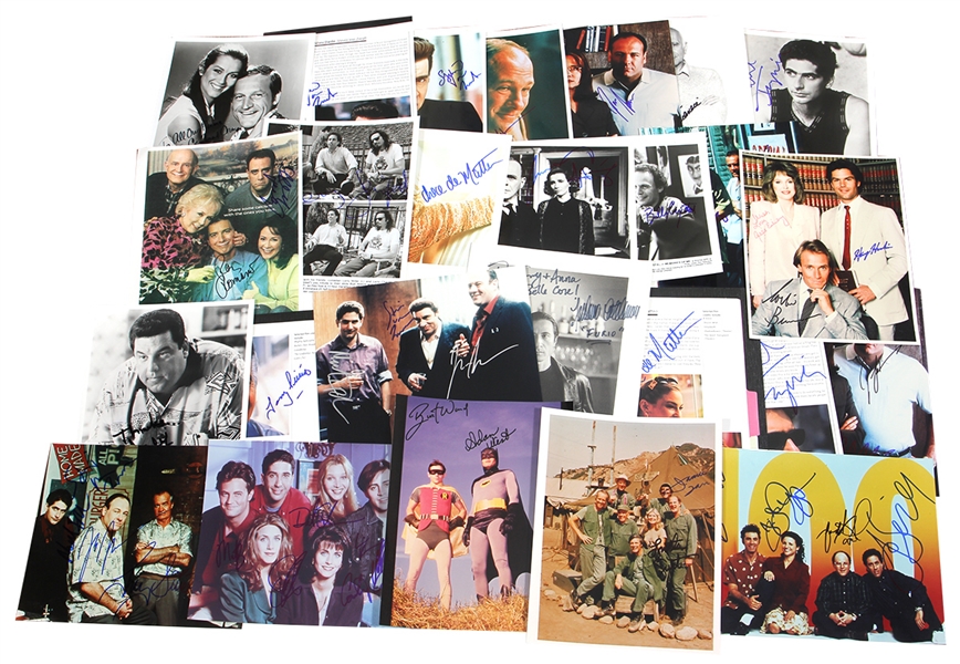 A Large Collection Of Signed 8x10 Photographs including "The Sopranos, Batman & Robin and Many More