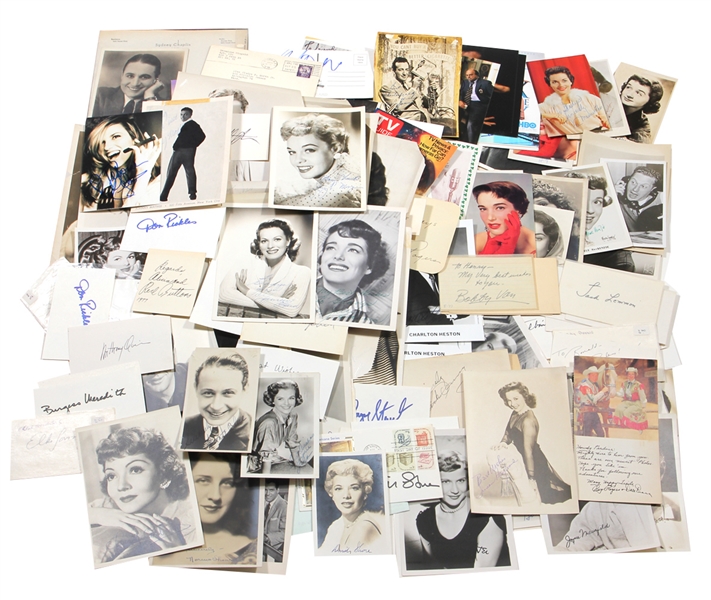 A Large Collection of Vintage Hollywood Signed Items