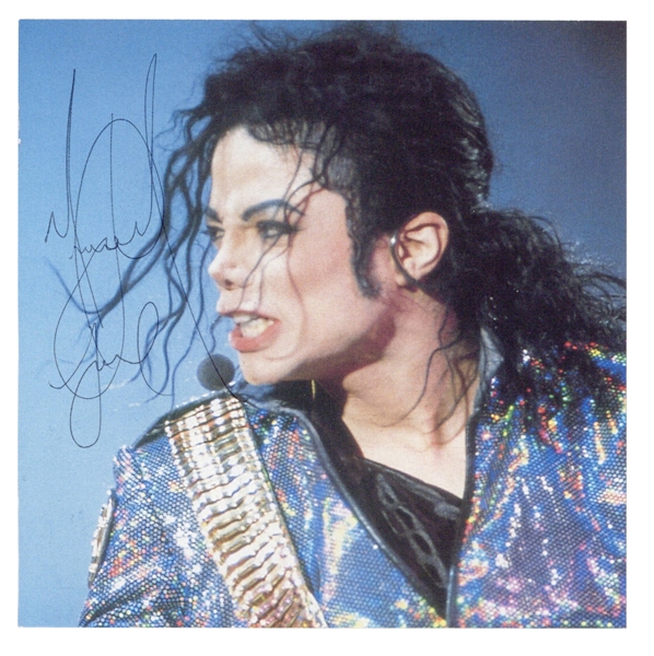 Michael Jackson Signed CD Insert Picture Page (JSA)