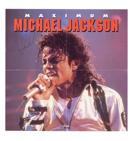 Michael Jackson Signed "Maximum Michael Jackson" Mini Insert Poster (JSA)