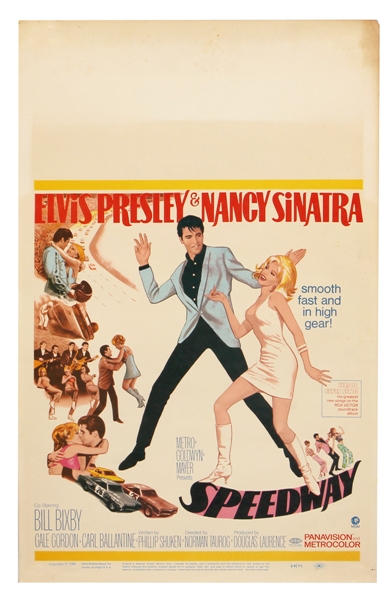 Elvis Presley Original "Speedway" Movie Theater Poster