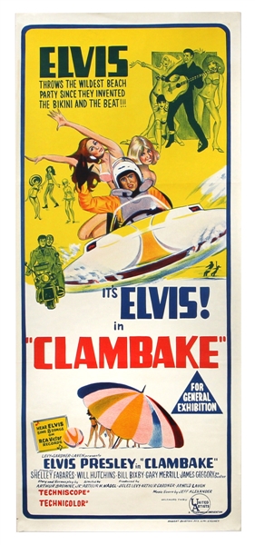 Elvis Presley Original "Clambake" Movie Poster
