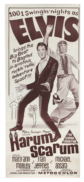 Elvis Presley Original "Harum Scarum" Movie Poster