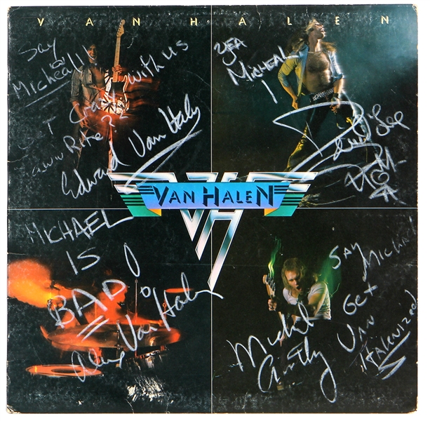 Van Halen Vintage Band Signed “Van Halen” Debut Album (REAL)