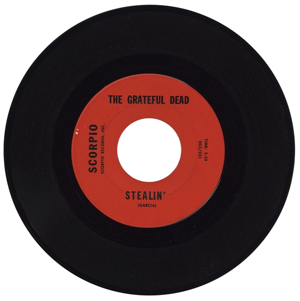 The Grateful Dead Incredibly Rare Original First 45 Record "Stealin/"Dont East Me In" on Scorpio Records