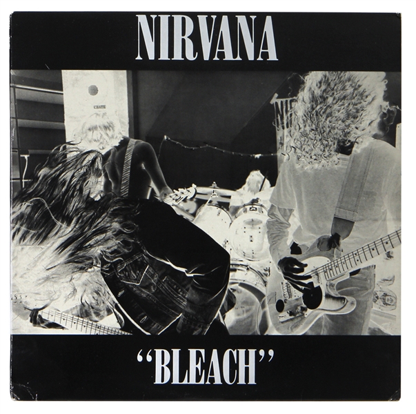 Nirvana “Bleach” Incredibly Rare Original Pressing Rare White Vinyl LP