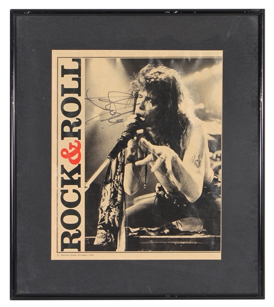 Steven Tyler Signed Rolling Stone Magazine Page