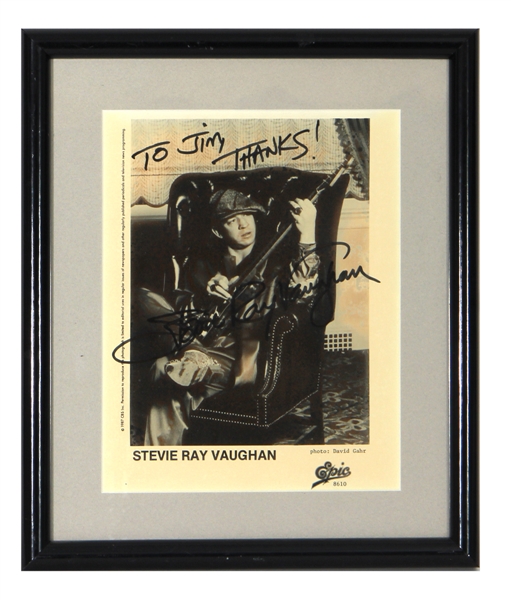 Stevie Ray Vaughan Signed & Inscribed Publicity Photograph (REAL)