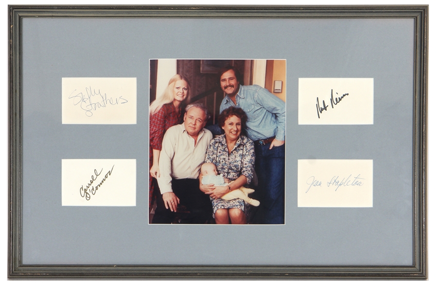 "All in the Family" Cast Signed Display