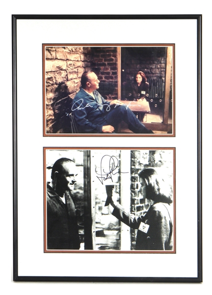 "Silence of the Lambs" Movie Photographs Signed by Co-Stars Anthony Hopkins & Jodie Foster