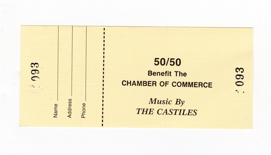 Bruce Springsteen "Castiles" Original Concert Ticket