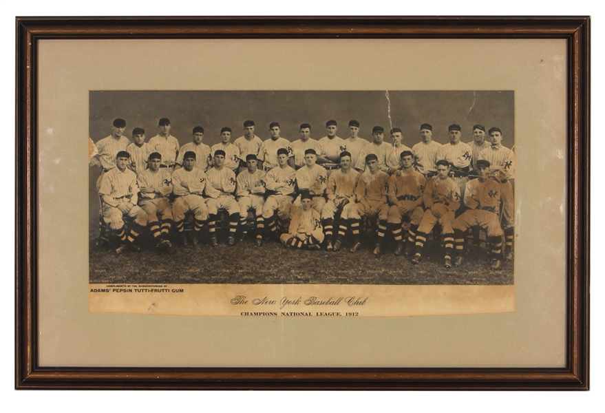 New York Baseball Club 1912 Champions National League Vintage Photograph
