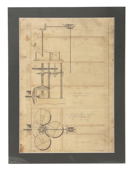 19th Century Mechanical Patent Drawing (1815)