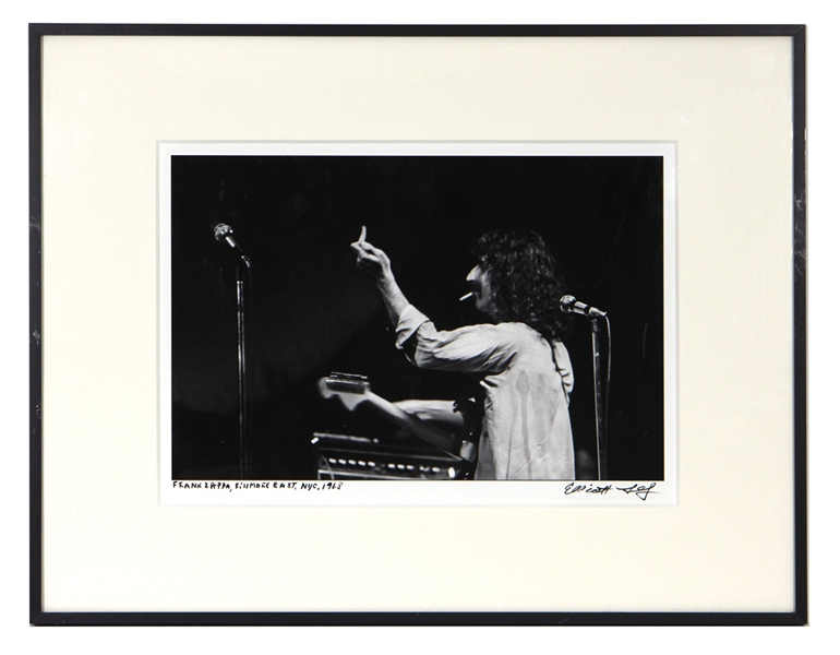 Frank Zappa Original Elliot Landy Signed & Titled Fillmore East Concert Photograph