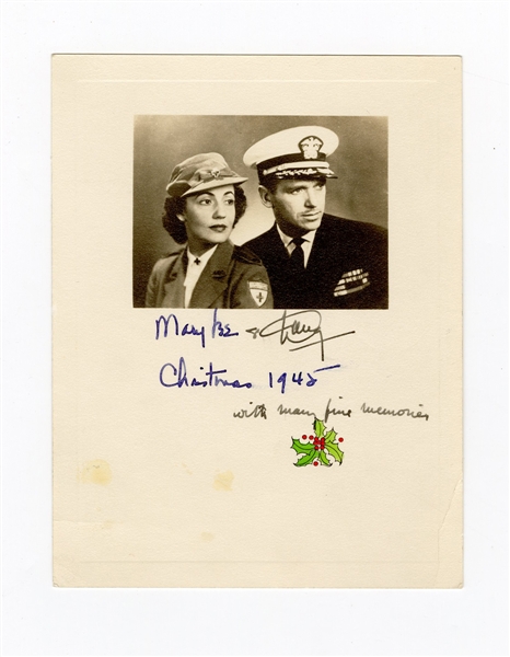 Douglas Fairbanks Jr & Mary Lee Epling Signed 1945 Christmas Card