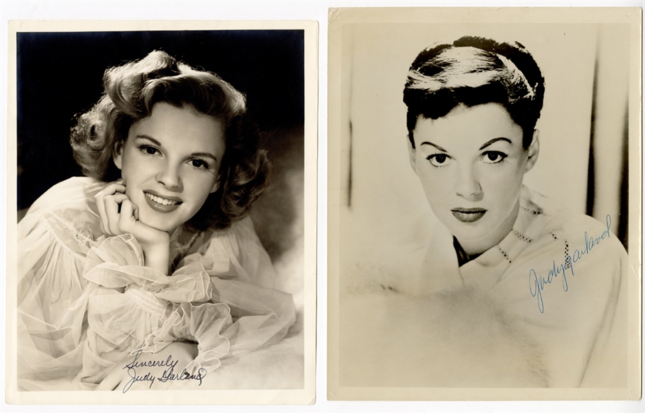 Judy Garland Secretarial Signed Photographs (2) and Letter