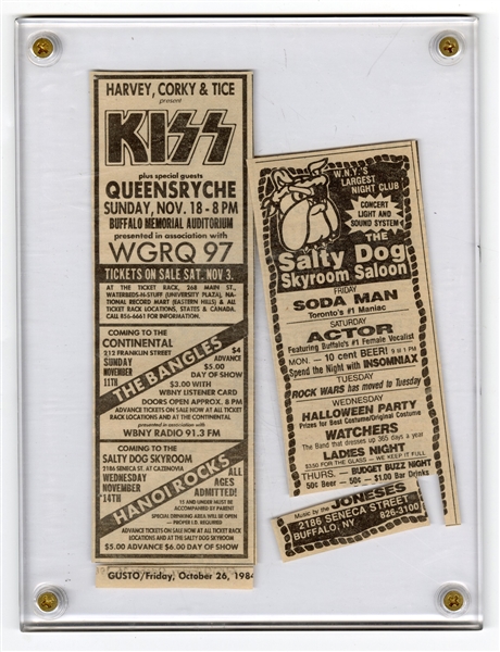 KISS Rare Original Newspaper Advertisement