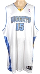 Carmelo Anthony Game Used & Signed Denver Nuggets Home Jersey 