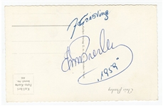 Elvis Presley Signed Postcard