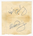 Elvis Presley Signed Piece of Paper Signed Three Times! (REAL)