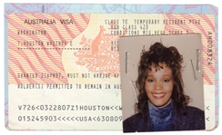Whitney Houston Owned 1997 Australian Passport VISA Card