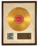 Johnny Cash “Ring of Fire” RIAA White Matte Gold Album Award Presented to Johnny Cash
