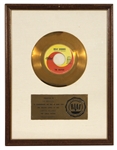 The Beatles “Hello Goodbye” RIAA White Matte Gold 45 Record Award Presented to The Beatles