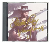 Stevie Ray Vaughan Signed “Texas Flood” CD Cover (REAL)