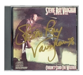 Stevie Ray Vaughan Signed “Couldnt Stand the Weather” CD Cover (REAL)